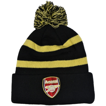 Arsenal czapka zimowa Bobble Stripe gold