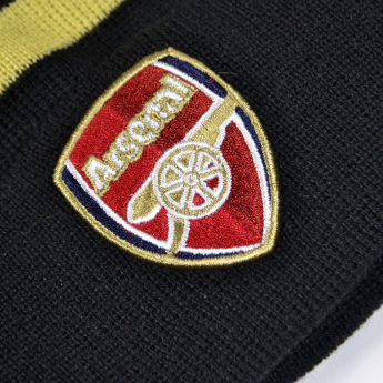 Arsenal czapka zimowa Bobble Stripe gold