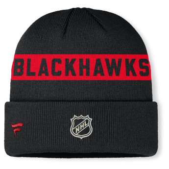 Chicago Blackhawks czapka zimowa Authentic Pro A/Cap Cuffed inscription