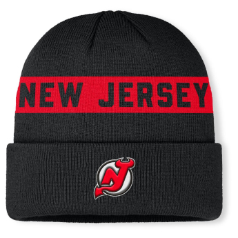 New Jersey Devils czapka zimowa Authentic Pro A/Cap Cuffed inscription