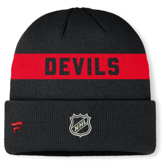 New Jersey Devils czapka zimowa Authentic Pro A/Cap Cuffed inscription