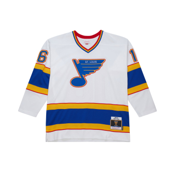 St. Louis Blues hokejowa koszulka meczowa Brett Hull 1990 NHL White Jersey