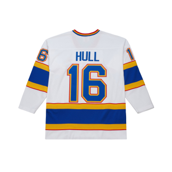 St. Louis Blues hokejowa koszulka meczowa Brett Hull 1990 NHL White Jersey