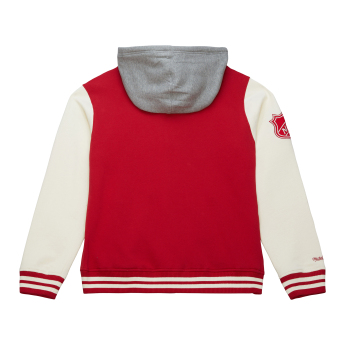 Detroit Red Wings męska bluza z kapturem Courtside Fleece Button Front Vintage Logo