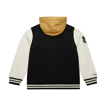 Vegas Golden Knights męska bluza z kapturem Courtside Fleece Button Front Vintage Logo