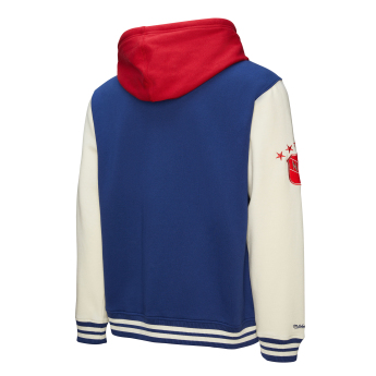 New York Rangers męska bluza z kapturem Courtside Fleece Button Front Vintage Logo