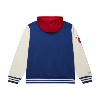 New York Rangers męska bluza z kapturem Courtside Fleece Button Front Vintage Logo