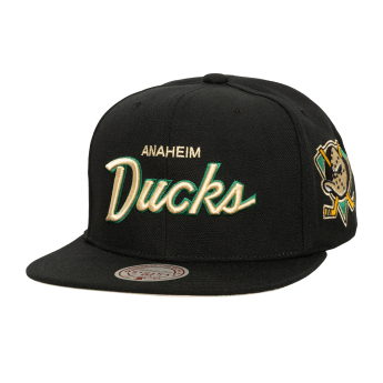 Anaheim Ducks czapka flat baseballówka Cream Script Snapback black