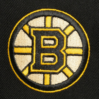 Boston Bruins czapka flat baseballówka Cream Script Snapback black
