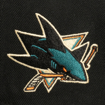 San Jose Sharks czapka flat baseballówka Cream Script Snapback black