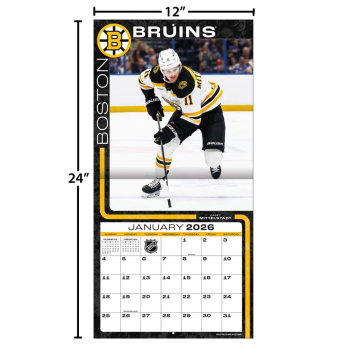 Boston Bruins kalendarz 2026 Wall
