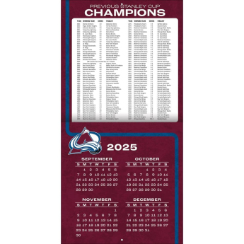 Colorado Avalanche kalendarz 2026 Wall