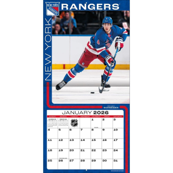 New York Rangers kalendarz 2026 Wall