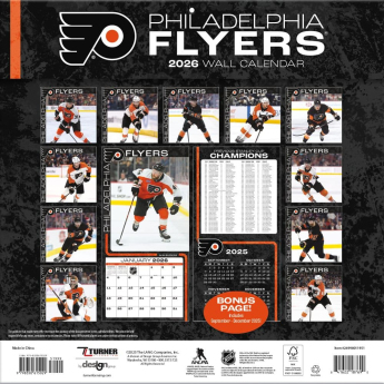 Philadelphia Flyers kalendarz 2026 Wall
