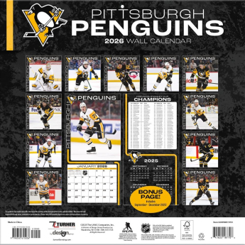 Pittsburgh Penguins kalendarz 2026 Wall