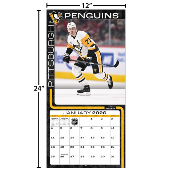 Pittsburgh Penguins kalendarz 2026 Wall
