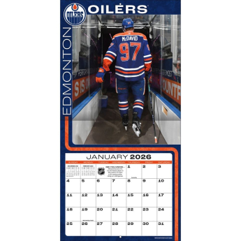Edmonton Oilers kalendarz Connor McDavid #97 2026 Wall