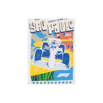 Formuła 1 koszulka męska Brazil GP white 2024