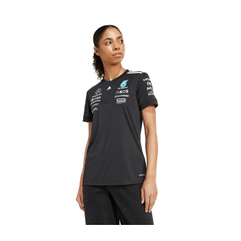 Mercedes AMG Petronas koszulka damska official Teamline Replica black F1 Team 2025