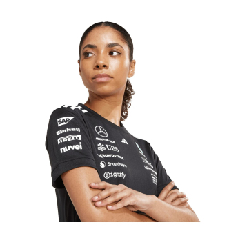 Mercedes AMG Petronas koszulka damska official Teamline Replica black F1 Team 2025
