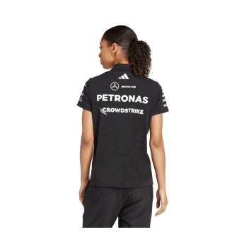 Mercedes AMG Petronas damska koszulka polo official Teamline Replica black F1 Team 2025