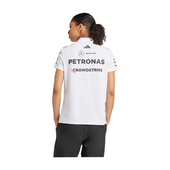 Mercedes AMG Petronas damska koszulka polo official Teamline Replica white F1 Team 2025