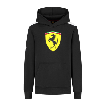 Ferrari dziecięca bluza z kapturem Shield black F1 Team 2025