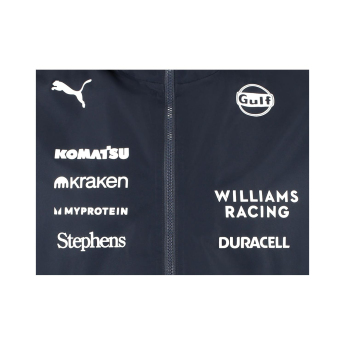 Williams męska kurtka z kapturem Rain official Teamline Replica blue F1 Team 2025