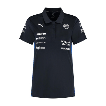 Williams damska koszulka polo official Teamline Replica black F1 Team 2025