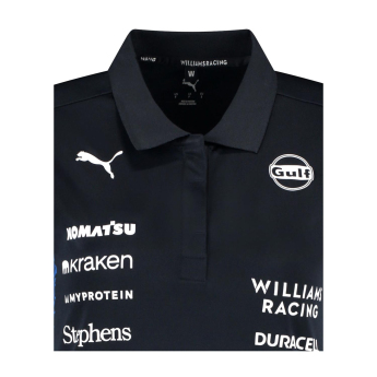 Williams damska koszulka polo official Teamline Replica black F1 Team 2025