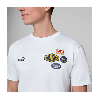 Williams koszulka męska Patches white F1 Team 2025