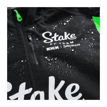 Stake Kick Sauber męska kurtka z kapturem Rain official Teamline Replica F1 Team 2025