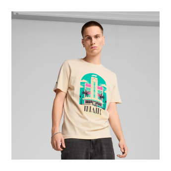 Formuła 1 koszulka męska Miami GP beige F1 Team 2025