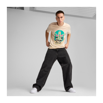 Formuła 1 koszulka męska Miami GP beige F1 Team 2025