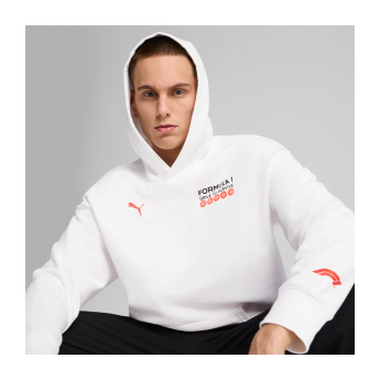 Formuła 1 męska bluza z kapturem DTS Relaxed white F1 Team 2025