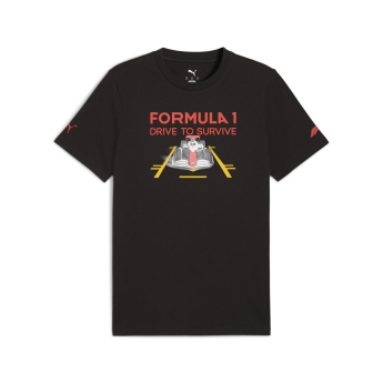 Formuła 1 koszulka męska DTS Graphic black F1 Team 2025
