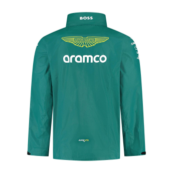 Aston Martin kurtka męska Rain official Teamline Replica green F1 Team 2025