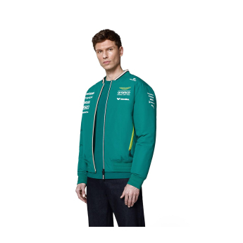 Aston Martin kurtka męska Bomber official Teamline Replica green F1 Team 2025