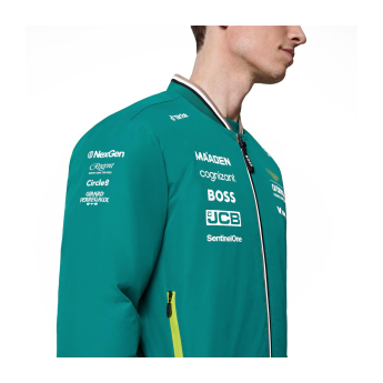 Aston Martin kurtka męska Bomber official Teamline Replica green F1 Team 2025