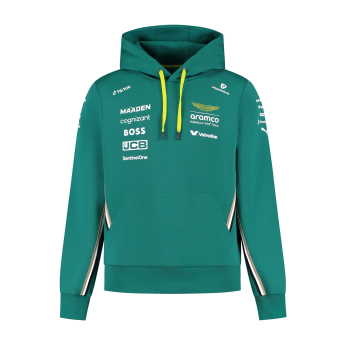 Aston Martin męska bluza z kapturem official Teamline Replica green F1 Team 2025