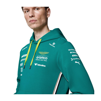 Aston Martin męska bluza z kapturem official Teamline Replica green F1 Team 2025