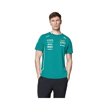Aston Martin koszulka męska official Teamline Replica green F1 Team 2025