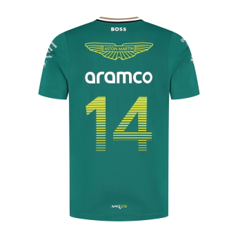 Aston Martin koszulka męska Alonso official Teamline Replica green F1 Team 2025
