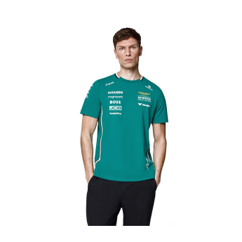 Aston Martin koszulka męska Alonso official Teamline Replica green F1 Team 2025