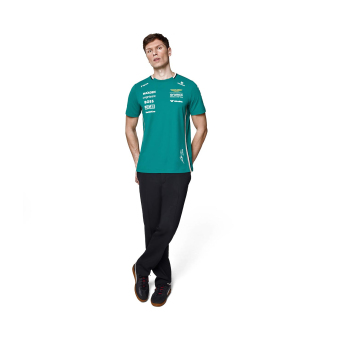 Aston Martin koszulka męska Alonso official Teamline Replica green F1 Team 2025