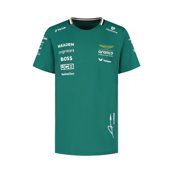 Aston Martin koszulka dziecięca Alonso official Teamline Replica F1 Team 2025