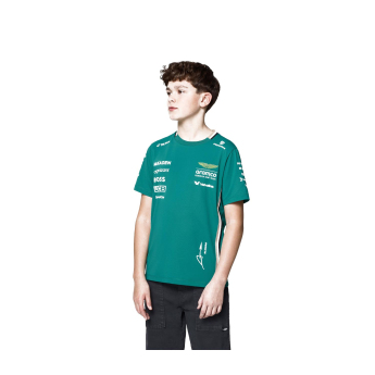 Aston Martin koszulka dziecięca Alonso official Teamline Replica F1 Team 2025