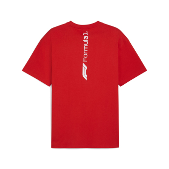 Formuła 1 koszulka męska Essential Relaxed Logo red F1 Team 2025