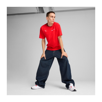 Formuła 1 koszulka męska Essential Relaxed Logo red F1 Team 2025