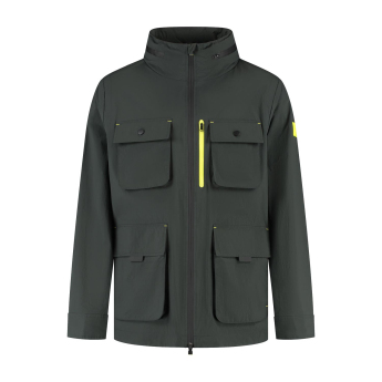 Aston Martin męska kurtka z kapturem Rain 6 pocket F1 Team 2025